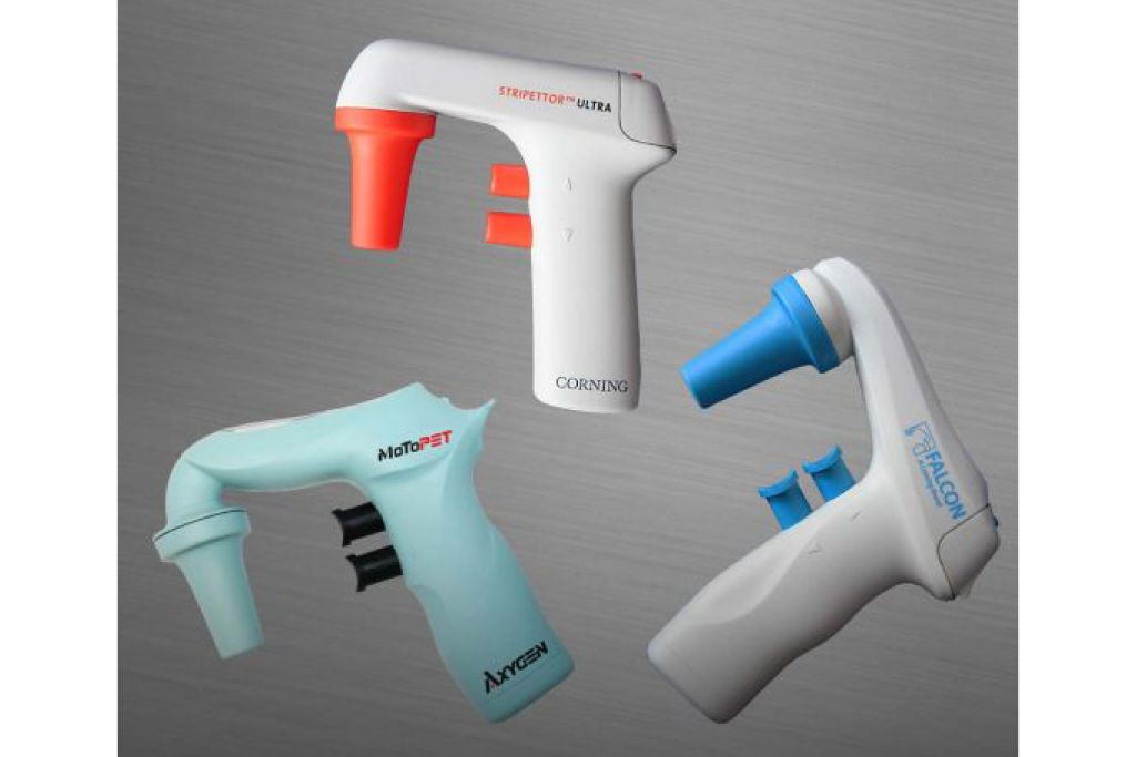 Light, ergonomic and motorized pipette controllers from Falcon, Axygen and Corning